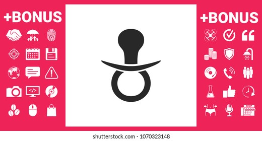  Baby pacifier icon