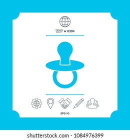 Baby pacifier -  icon