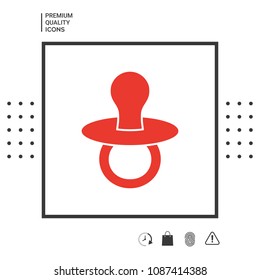 Baby pacifier -  icon