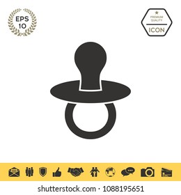 Baby pacifier -  icon
