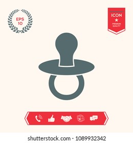 Baby pacifier -  icon