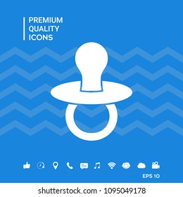 Baby pacifier -  icon