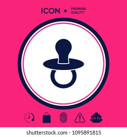 Baby pacifier -  icon
