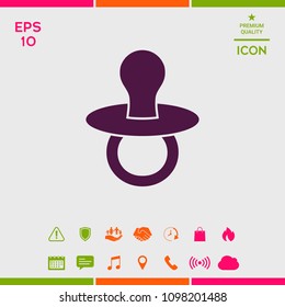 Baby pacifier -  icon