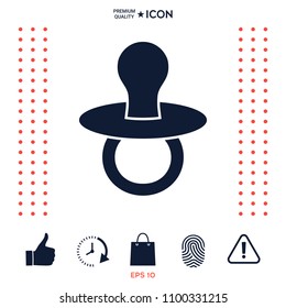 Baby pacifier -  icon