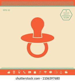 Baby pacifier -  icon
