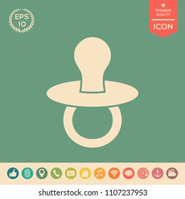 Baby pacifier -  icon