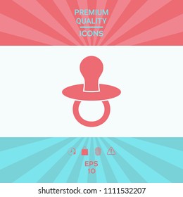 Baby pacifier -  icon
