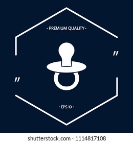 Baby pacifier -  icon