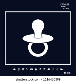 Baby pacifier -  icon