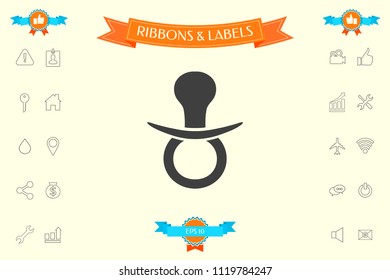  Baby pacifier icon