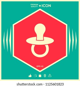 Baby pacifier -  icon