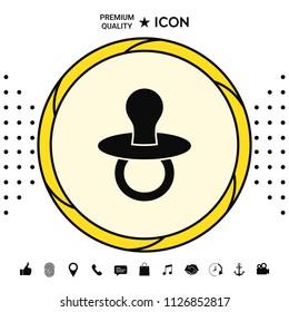 Baby pacifier -  icon