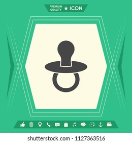 Baby pacifier -  icon