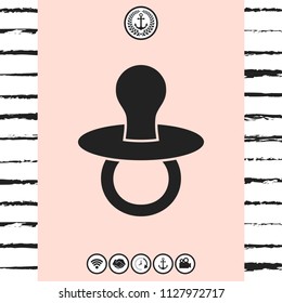 Baby pacifier -  icon