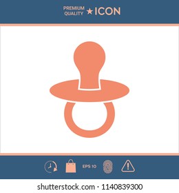 Baby pacifier -  icon