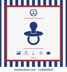 Baby pacifier -  icon