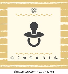 Baby pacifier -  icon
