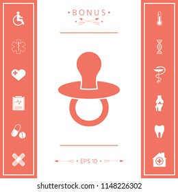 Baby pacifier -  icon