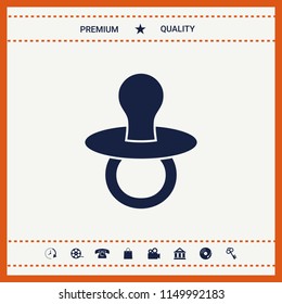 Baby pacifier -  icon