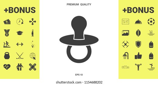 Baby pacifier -  icon