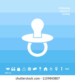 Baby pacifier -  icon