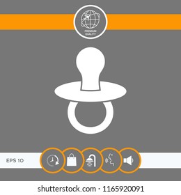 Baby pacifier -  icon