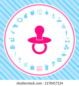 Baby pacifier -  icon