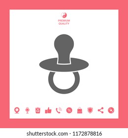 Baby pacifier -  icon