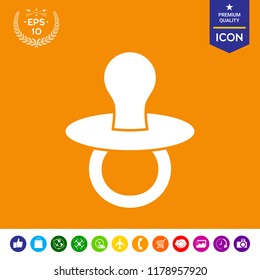 Baby pacifier -  icon