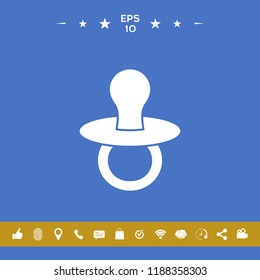 Baby pacifier -  icon