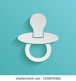 Baby pacifier -  icon