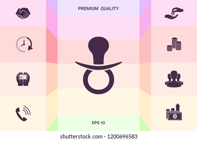  Baby pacifier icon