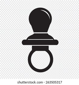 Baby pacifier icon