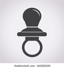 Baby pacifier icon