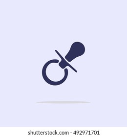 Baby pacifier icon.