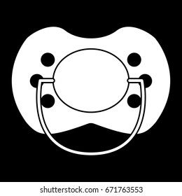 Baby pacifier icon .