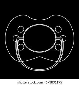 Baby pacifier icon .