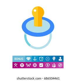 Baby pacifier icon