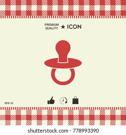 Baby pacifier -  icon