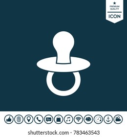 Baby pacifier -  icon