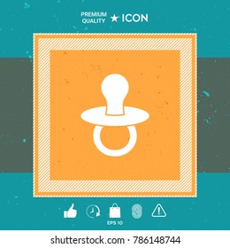 Baby pacifier -  icon