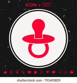 Baby pacifier -  icon