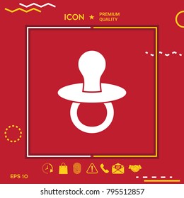 Baby pacifier -  icon
