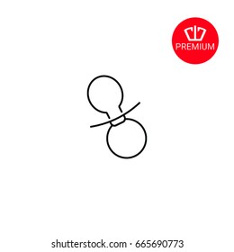 Baby pacifier icon. Baby's dummy sign icon. Child pacifier symbol