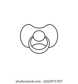 Icono del Pacificador del Bebé - vector negro Nipple del Bebé   icono con sombra