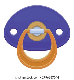 Baby pacifier icon. Cartoon of baby pacifier vector icon for web design isolated on white background