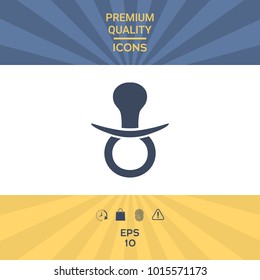  Baby pacifier icon. Element for your design