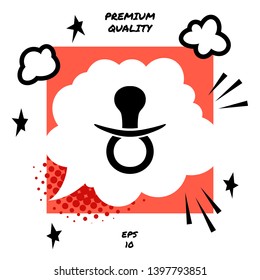  Baby pacifier icon. Element for your design