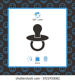Bebé pacificador - icono. Elemento para su diseño